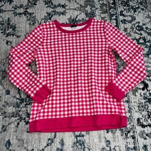 Pink Checkered Sweatshirt